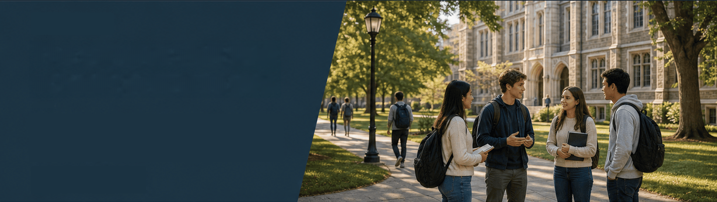 International students exploring a United States university campus